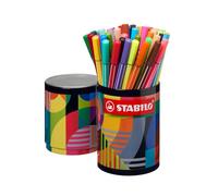 Stabilo Pen 68 - Pennarello Premium - ARTY - Portapennarelli in Metallo - con 45 Colori Assortiti