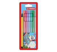 Pennarelli Stabilo Pen 68 punta feltro - tratto 1,00mm - astuccio 8 colori pastello - Stabilo