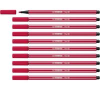 STABILO - Pennarello Premium - Pen 68 | Confezione da 10, Rosso Scuro