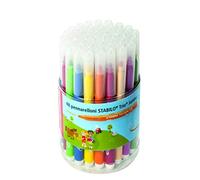 STABILO Pennarellone Trio Jumbo - Super lavabile - Barattolo con 48 pennarelli 12 colori assortiti