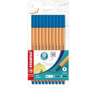 STABILO point 88 - Fineliner - Astuccio da 10 - Blu