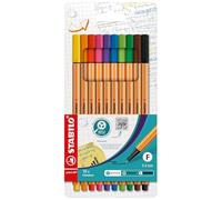 STABILO point 88 - Fineliner - Astuccio da 10 - Colori assortiti