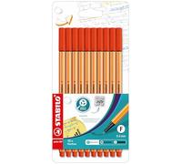 STABILO point 88 - Fineliner - Astuccio da 10 - Rosso