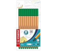 STABILO point 88 - Fineliner - Astuccio da 10 - Verde