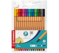 STABILO point 88 - Fineliner - Astuccio da 15 - Colori assortiti