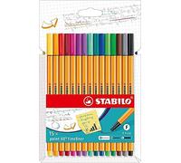 STABILO point 88 - Fineliner - Astuccio da 15 - Colori assortiti