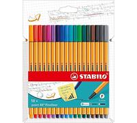 Stabilo point 88 - Fineliner - Astuccio da 18 - Colori assortiti