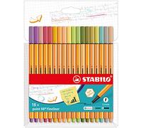 Stabilo point 88 - Fineliner - Astuccio da 18 - Soft Colors - Colori assortiti