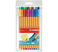 STABILO point 88 - Fineliner - Astuccio da 20 - Colori assortiti