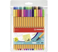 STABILO point 88 - Fineliner - Astuccio da 30 (25 + 5 NEON) - Colori assortiti
