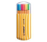STABILO point 88 - Fineliner - Box Zebrui - Astuccio da 20 - Colori assortiti (15 + 5 Neon)