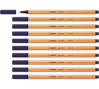 Stabilo point 88 - Fineliner - Confezione da 10 - Blu Notte