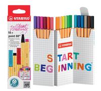 STABILO point 88 - Fineliner - Zigzag Deskset of 18 - Assorted Colours