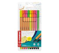 Fineliner & Filzstifte - STABILO point 88 + Pen 68 - 10er Pack - Neonfarben 10 N