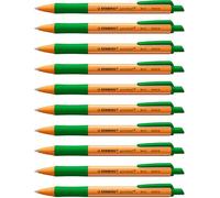 Stabilo pointball - Penna a Sfera Ecosostenibile - CO2 neutral - Confezione da 10 - Verde