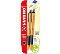 Stabilo pointball - Penna a Sfera Ecosostenibile - CO2 neutral - Pack da 2 - Nero