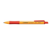 Penna a sfera a scatto Pointball Green - tratto 0,5mm - rosso - Stabilo