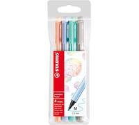 STABILO pointMax - Fineliner Premium - Astuccio da 4 Pastel - Colori assortiti