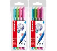 STABILO pointMax - Fineliner Premium - Astuccio da 4 Spring - Colori assortiti (Confezione da 2)