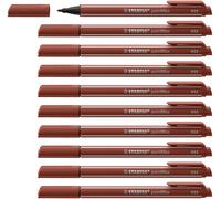 Stabilo pointMax - Fineliner Premium - Confezione da 10 - Terra di Siena bruciato