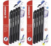 STABILO pointMax - Fineliner Premium - Pack da 4 - Nero (Confezione da 2)