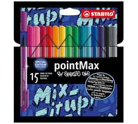 Stabilo pointMax - Fineliner Premium - Snooze One Edition - Astuccio da 15 - Colori assortiti