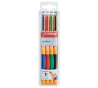 STABILO pointVisco - Penna Roller a inchiostro Gel - Astuccio da 4 - Colori assortiti
