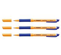 STABILO PointVisco - Penna roller con formula gel innovativa, confezione da 3, colore: Blu