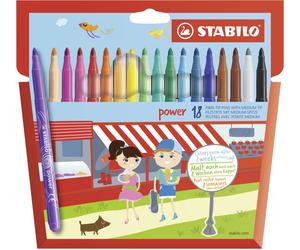 STABILO power marcatore Vivido Multicolore 18 pz