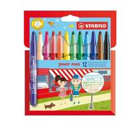 STabilo Confezione 12 Pennarelli Power Max Col Ass 980 12-01