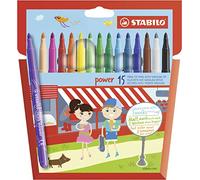 STABILO power - Pennarello - Punta Media - Astuccio da 15 - Colori Assortiti