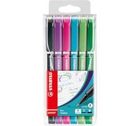 Stabilo SENSOR F - Fineliner con punta ammortizzata - Tratto Fine (0,3 mm) - Astuccio da 6 - Colori assortiti