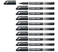 10 FINELINER STABILO SENSOR 189/46 0.3MM NERO