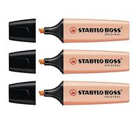 Evidenziatore Boss Original Pastel - punta a scalpello - tratto 2 - 5 mm - rosa pesca 126 - Stabilo