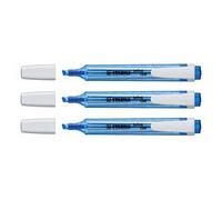 STABILO Set di 3 evidenziatori swing cool punta smussata blu
