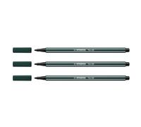 STABILO Set di 3 pennarelli da disegno a punta media 1 mm, colore: verde inglese scuro