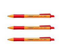 Penna a sfera a scatto Pointball Green - tratto 0,5mm - rosso - Stabilo