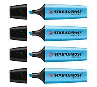 Evidenziatore Stabilo Boss Original - punta a scalpello - tratto 2,0mm-5,0mm - blu - Stabilo