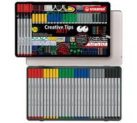 Stabilo Creative Tips - Set di punte multiple - ARTY - Scatola in Metallo da 30 - CLASSIC - 6 colori assortiti