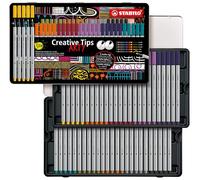 Stabilo Creative Tips - Set di punte multiple - ARTY - Scatola in Metallo da 50 - URBAN - 6 colori assortiti