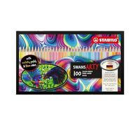 STABILO swans - ARTY - Matita colorata - Set da 100 matite colorate - 27 colori Pastello, 4 colori Neon, 9 colori Metallizzati