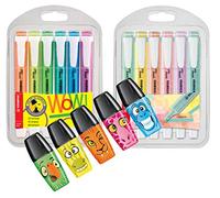 Stabilo Swing Cool Confezione da 6 Pennarelli Fluorescenti - Corpo Piatto - Punta a Scalpello - Tratto tra 1 e 4 mm - Inchiostr