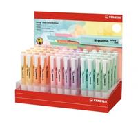 Stabilo Swing Cool Pastel dispenser da 48 pennarelli fluorescenti - Corpo piatto - Punta smussata - Linea tra 1 e 4 mm - Inchiostro a base acqua - Colori assortiti