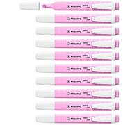 Evidenziatore - STABILO swing cool Pastel - Confezione da 10 - Fucsia Freddo