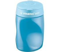Temperamatite Easy con contenitore - 3 fori - ergonomico - blu - per mancini - Stabilo