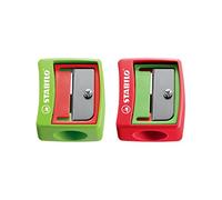 STABILO woody 3 in 1 Temperamatite - Temperino per mine spesse XL - 2 pezzi