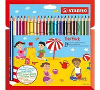 STABILO Trio - Pennarello triangolare, confezione da 24 pezzi, con 24 diversi colori