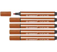 STABILO Trio Scribbi - Pennarello triangolare con punta ammortizzata - Confezione da 5 - Marrone Chiaro