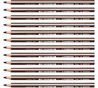Stabilo Trio thick - Matita Colorata Triangolare - Confezione da 12 - Marrone Scuro
