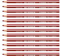 Stabilo Trio thick - Matita colorata triangolare - Confezione da 12 - Rosso Ciliegia